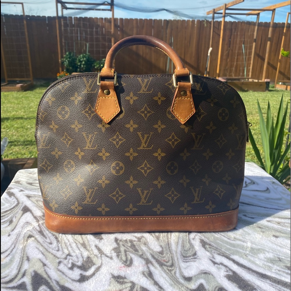 Louis Vuitton LV Hand Bag Alma Browns Monogram